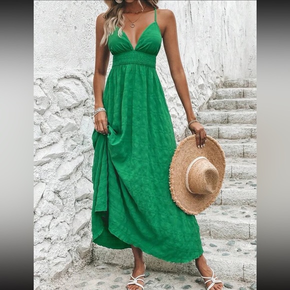 Boho crisscross backless cami dress - Picture 1 of 6